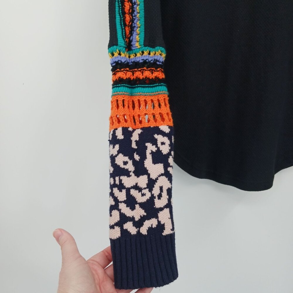 Free People Switch It Up Cuff Thermal Top Size Large Crochet Detail - Picture 6 of 15
